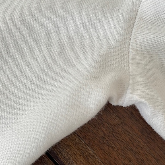 DASH WHITE FLANNEL POCKET BLOUSE BACK BUTTON DOWN DETAIL Sz. S - Picture 16 of 16